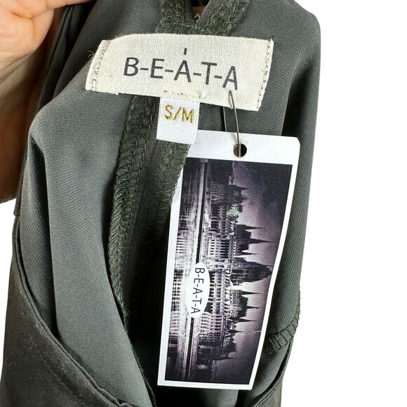 BEATA B-E-A-T-A Ruth Satin Blouse Gray Dolman Women's Size Small Medium NWT - Picture 6 of 7